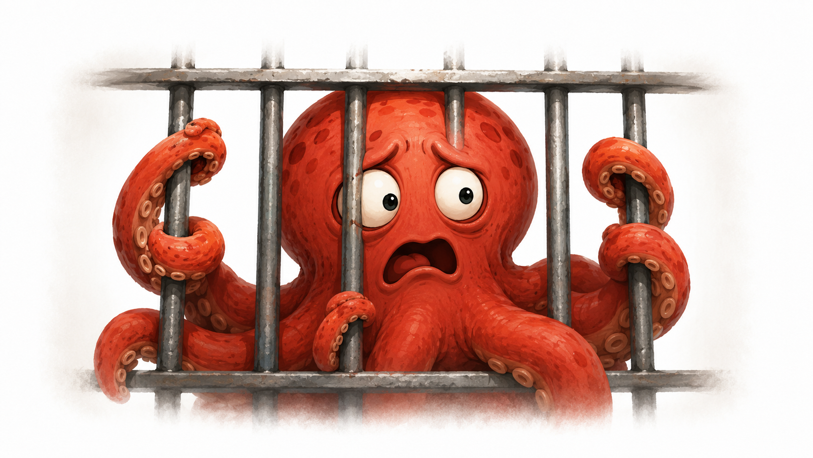 Datenkrake hinter Gittern